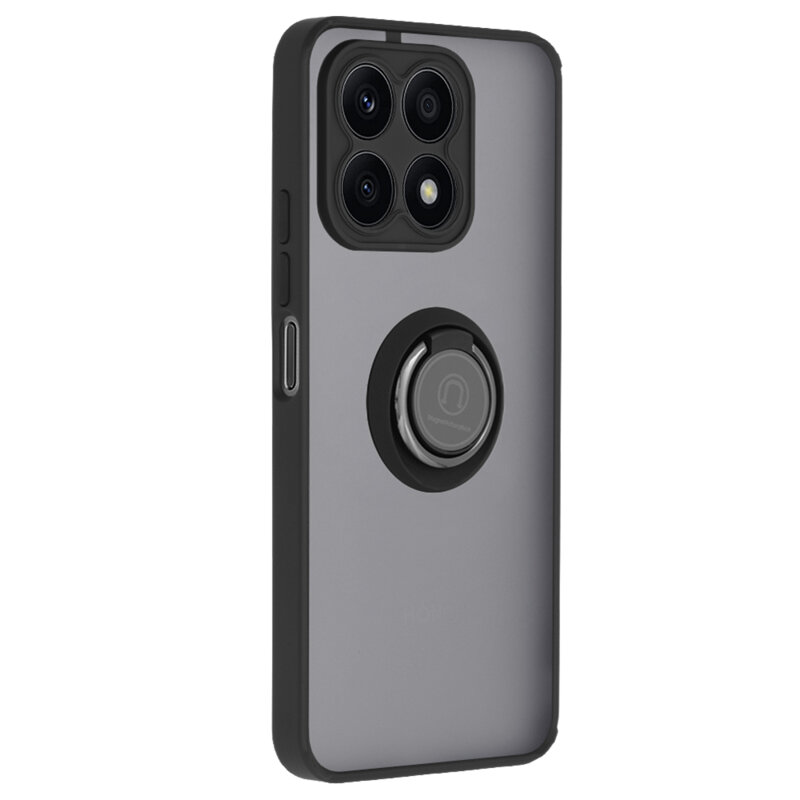 Husa Honor X8a Techsuit Glinth cu inel suport stand magnetic, negru