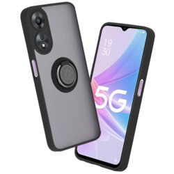 Husa Oppo A78 5G Techsuit Glinth cu inel suport stand magnetic, negru