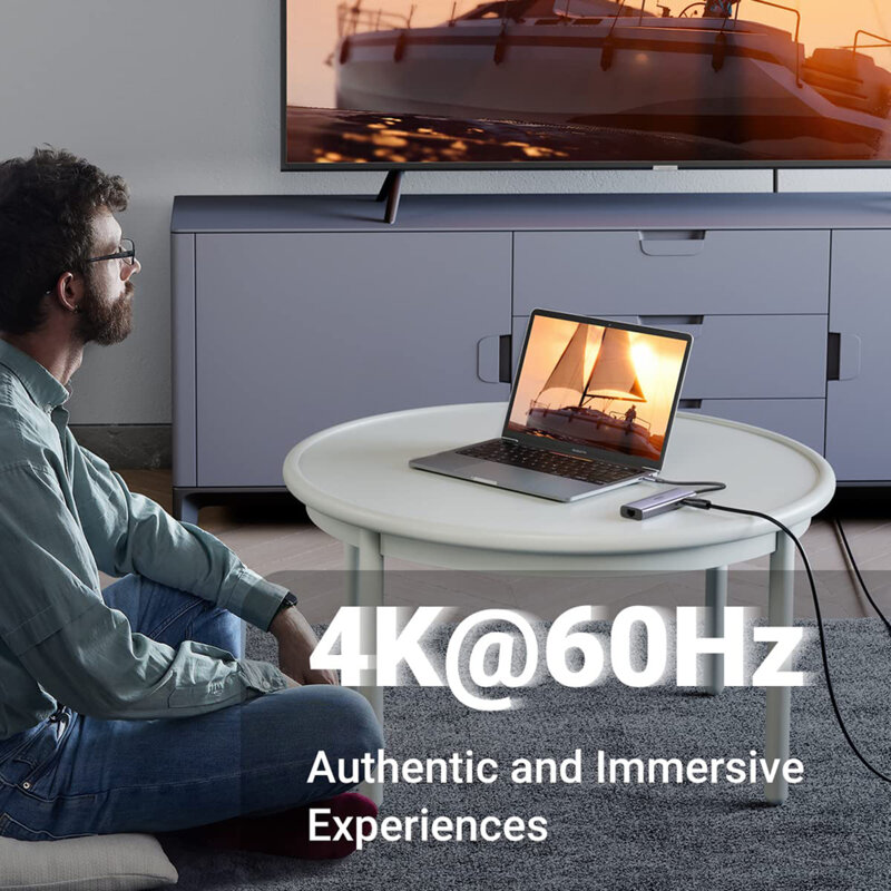 HUB 7in1 Type-C la USB, HDMI, Ethernet, SD/TF Ugreen, 0.2m, 60515