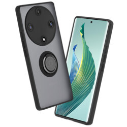 Husa Honor Magic5 Lite Techsuit Glinth cu inel suport stand magnetic, negru