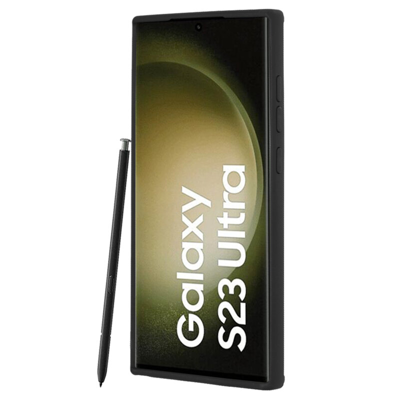 Husa Samsung Galaxy S23 Ultra Techsuit Glinth cu inel suport stand magnetic, negru