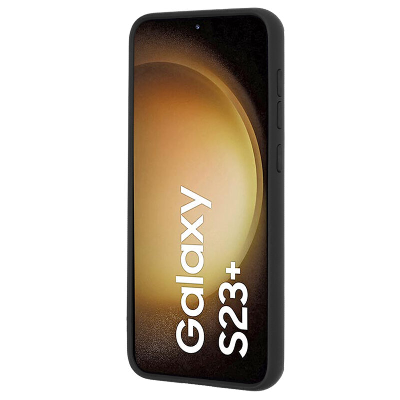 Husa Samsung Galaxy S23 Plus Techsuit Glinth cu inel suport stand magnetic, negru