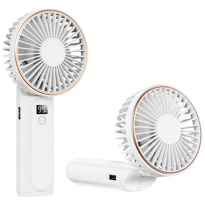 Ventilator de mana portabil premium Type-C Techsuit M12, alb