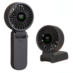 Ventilator de mana portabil premium Type-C Techsuit A10, negru