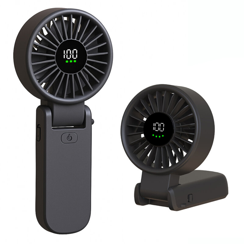Ventilator de mana portabil premium Type-C Techsuit A10, negru