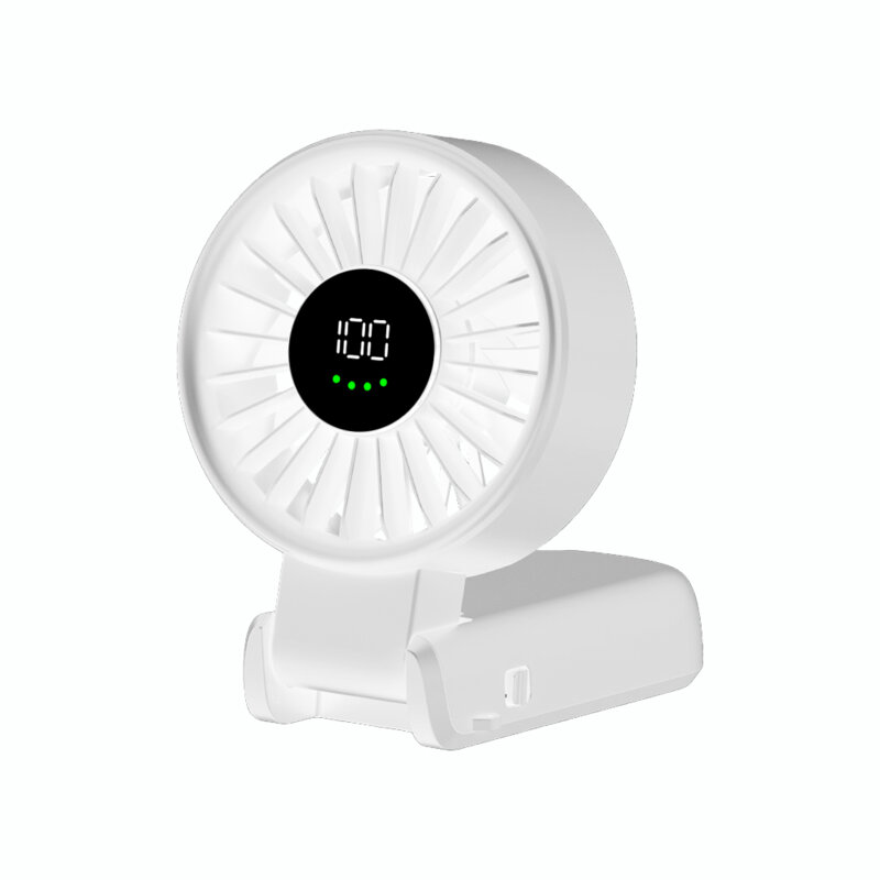 Ventilator de mana portabil premium Type-C Techsuit A10, alb