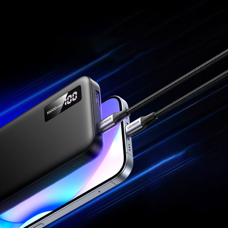 Baterie externa telefon 10000mAh Ugreen, 22.5W, negru, 25742