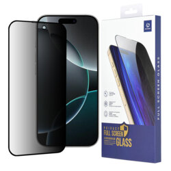 Folie sticla iPhone 16 Pro Dux Ducis Tempered Glass Privacy, negru
