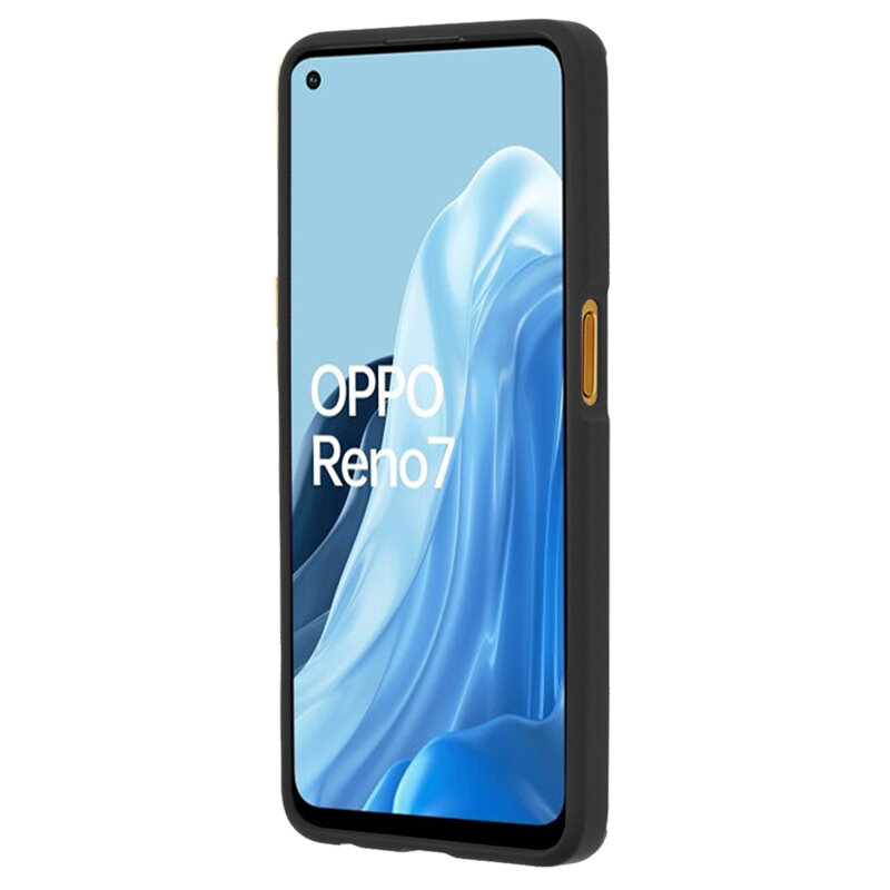 Husa Oppo Reno7 4G Techsuit Glinth cu inel suport stand magnetic, negru
