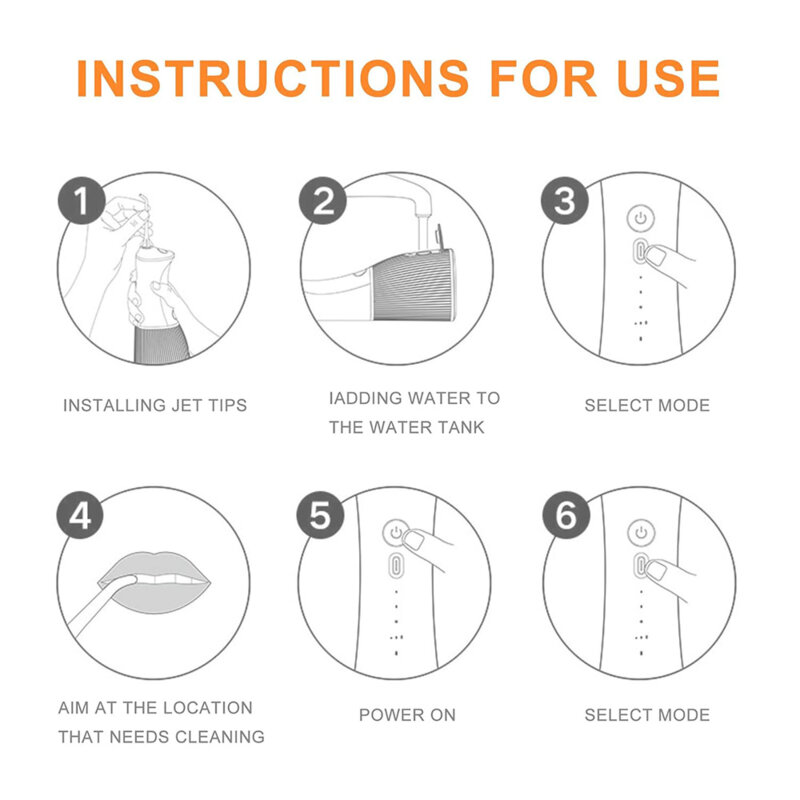 Rezerve multifunctionale pentru flosser bucal Bitvae C2/F30/205, alb