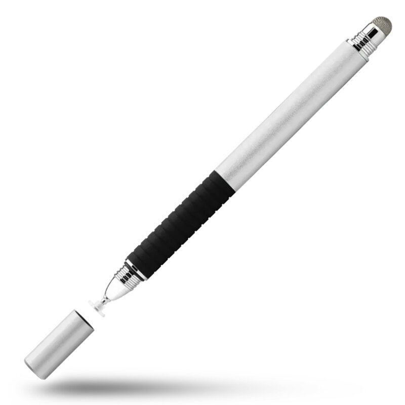 Stylus Pen Techsuit, 2in1 Universal, Android, iOS, Argintiu, JC02