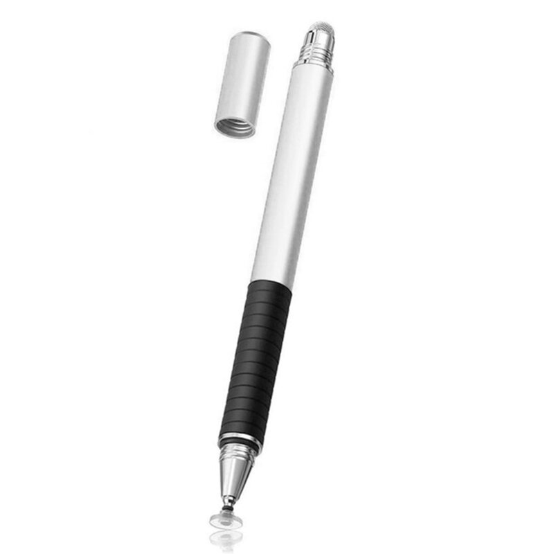 Stylus Pen Techsuit, 2in1 Universal, Android, iOS, Argintiu, JC02