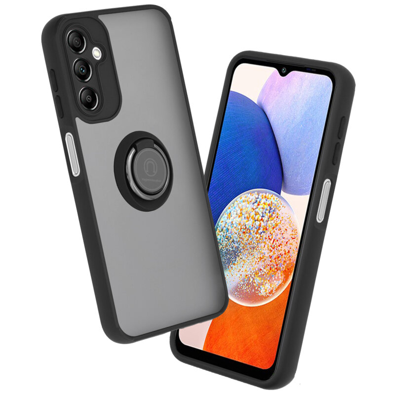 Husa Samsung Galaxy A14 5G Techsuit Glinth cu inel suport stand magnetic, negru