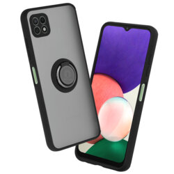 Husa Samsung Galaxy A22 5G Techsuit Glinth cu inel suport stand magnetic, negru