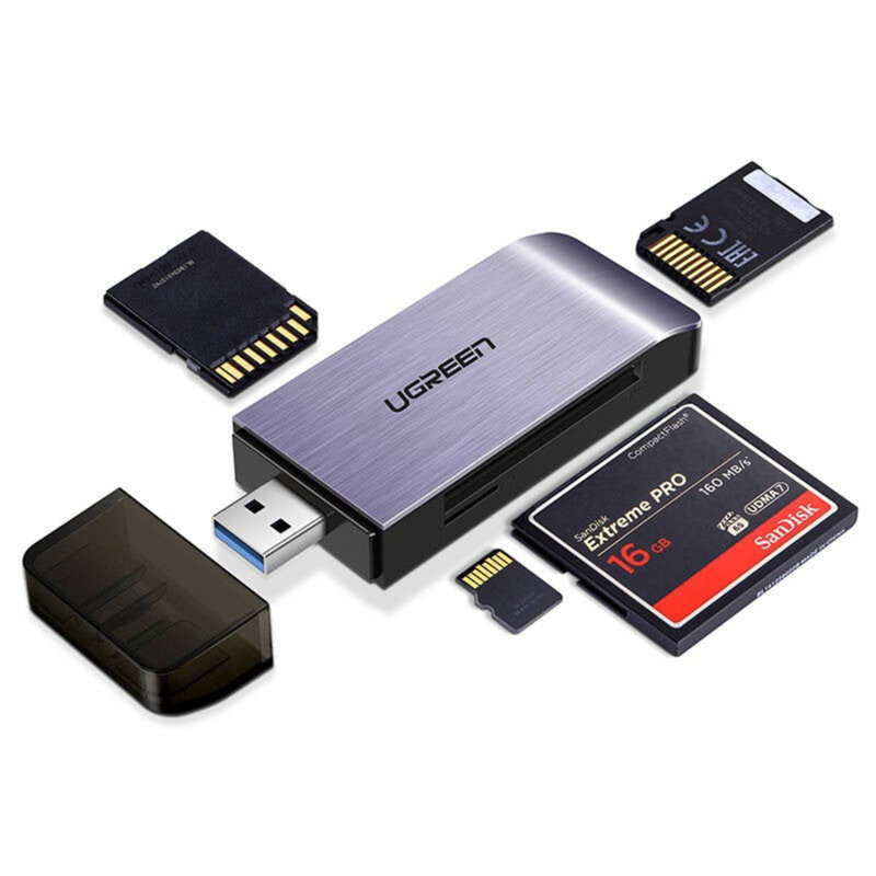 Card reader USB la SD/TF/CF/MS Ugreen, 5Gbps, gri, 50541