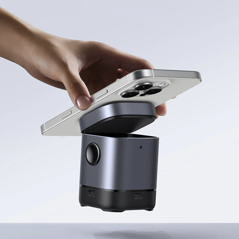 Incarcator wireless magnetic 2in1 cu emoji Ugreen, 25W, negru, 45775