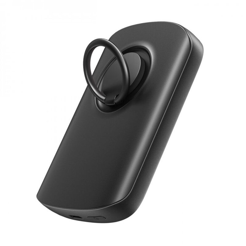Baterie externa wireless cu suport pliabil tip inel, 6000mAh Joyroom, negru, JR-W030