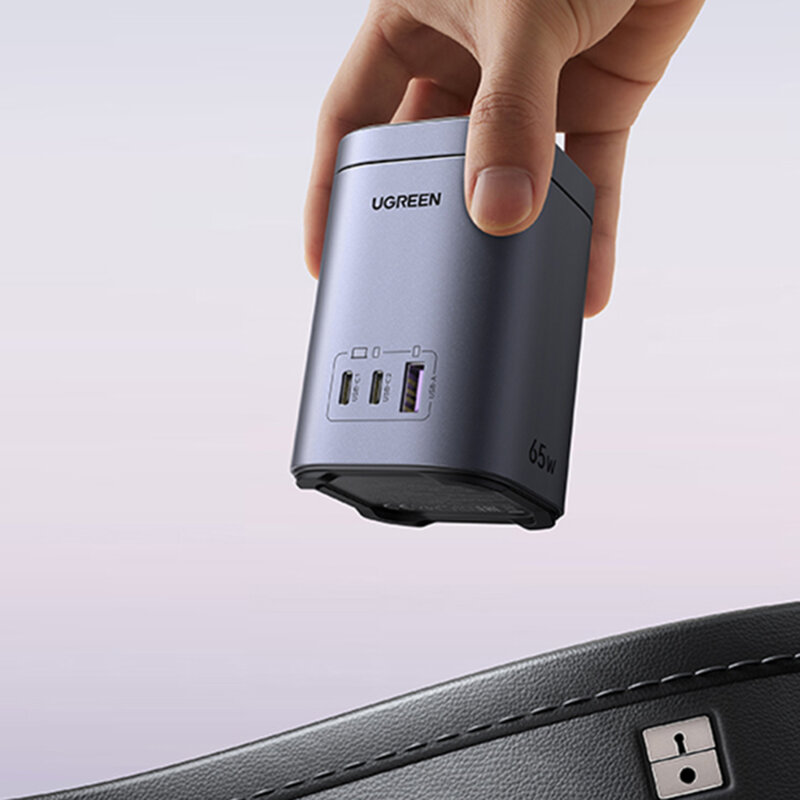 Incarcator fara fir MagSafe 4in1 Ugreen, 65W, gri, 55321