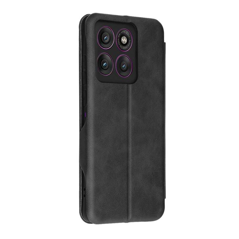 Husa 360° Motorola Edge 60 Pro Techsuit Safe Wallet Plus, negru
