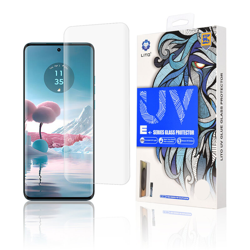 Folie sticla Motorola Edge 40 Neo Lito UV Glue, transparenta