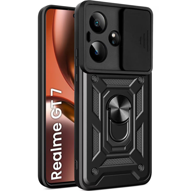 Husa Realme GT 7 protectie camera Techsuit CamShield Series, negru