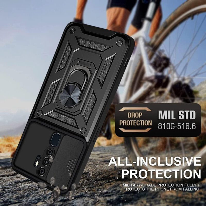 Husa Oppo A5 4G protectie camera Techsuit CamShield Series, negru