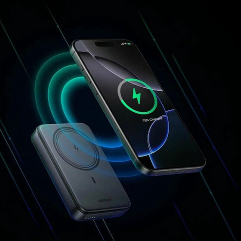 Power bank wireless 7.5W, 10000mAh, PD20W Ugreen, gri, 55140