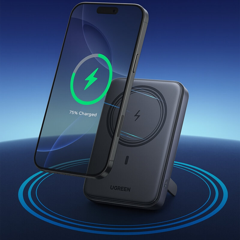 Power bank wireless 7.5W, 10000mAh, PD20W Ugreen, gri, 55140