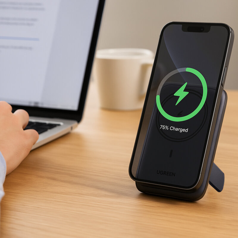 Power bank wireless 7.5W, 10000mAh, PD20W Ugreen, gri, 55140