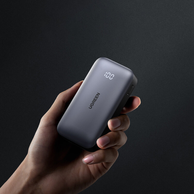 Baterie externa telefon 10000mAh Ugreen, 30W, gri, 25185