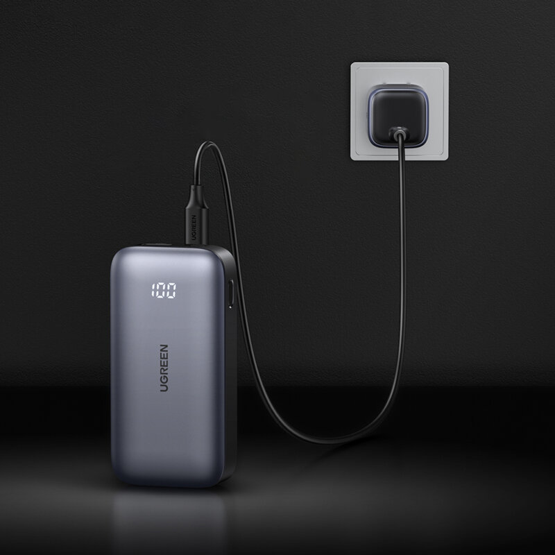 Baterie externa telefon 10000mAh Ugreen, 30W, gri, 25185