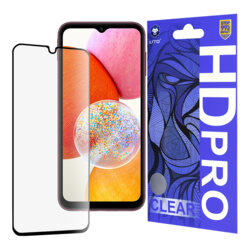 Folie sticla Samsung Galaxy A14 4G Lito HD Pro Clear, negru