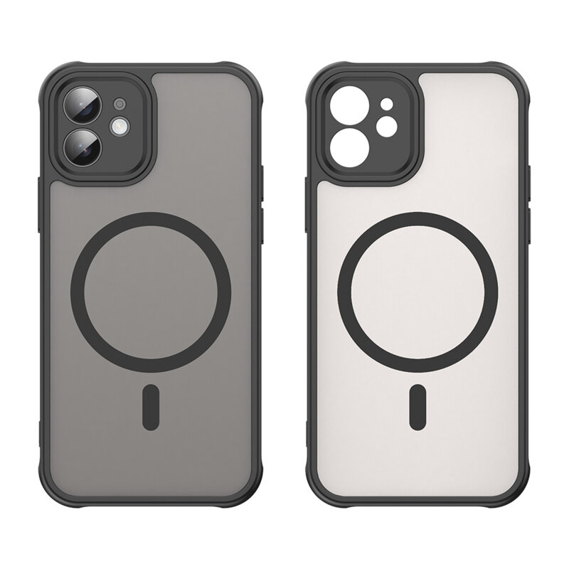 Husa iPhone 12 Techsuit HaloFrost II MagSafe, negru