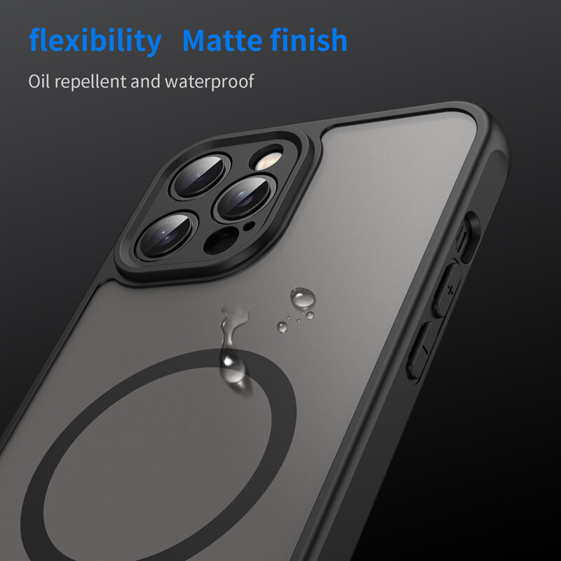 Husa iPhone 12 Pro Max Techsuit HaloFrost II MagSafe, negru