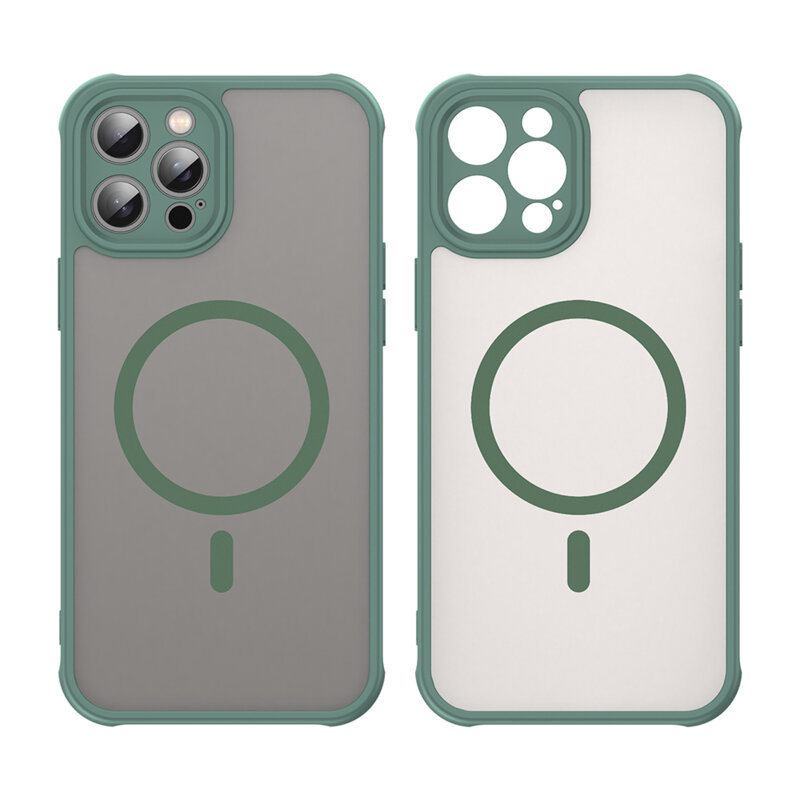 Husa iPhone 12 Pro Max Techsuit HaloFrost II MagSafe, verde