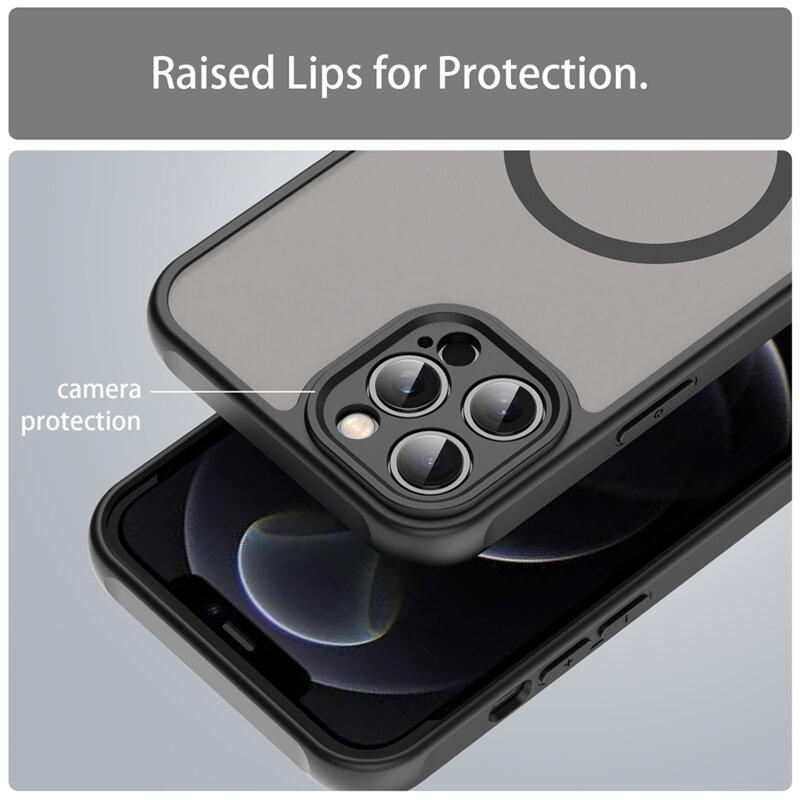 Husa iPhone 12 Pro Techsuit HaloFrost II MagSafe, negru