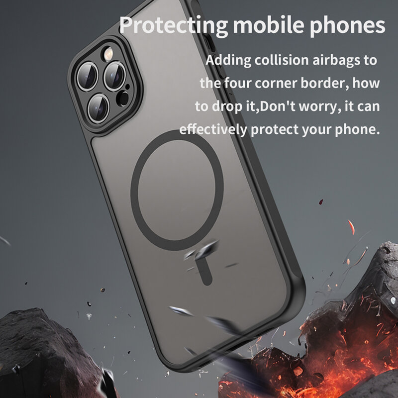 Husa iPhone 12 Pro Techsuit HaloFrost II MagSafe, negru