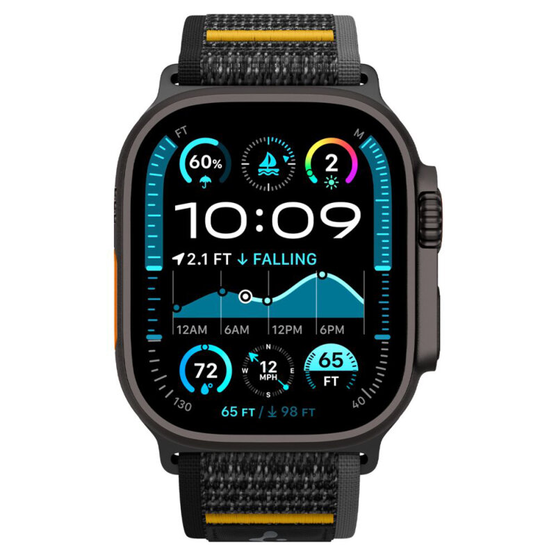 Curea Apple Watch 7 45mm Spigen Athlex Air, negru