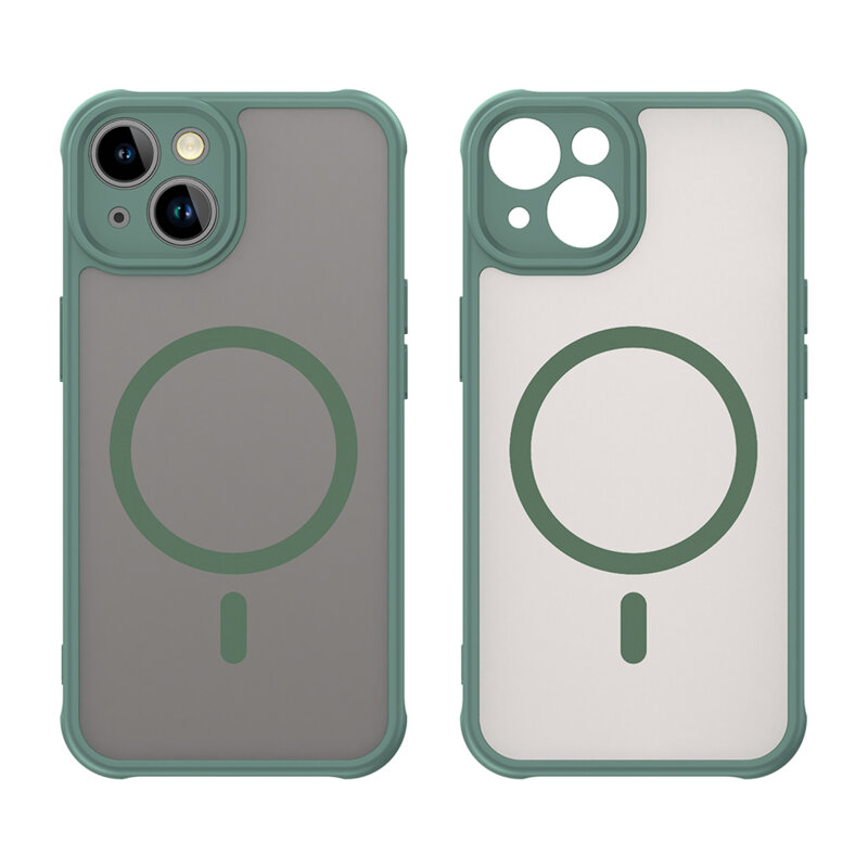 Husa iPhone 13 Techsuit HaloFrost II MagSafe, verde