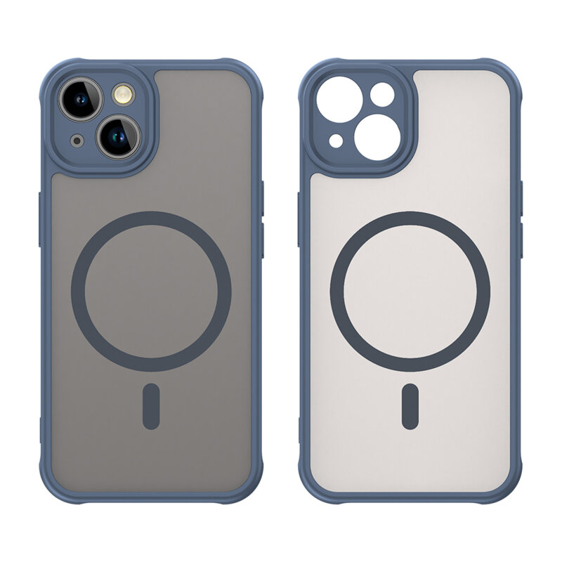 Husa iPhone 13 Techsuit HaloFrost II MagSafe, bleumarin