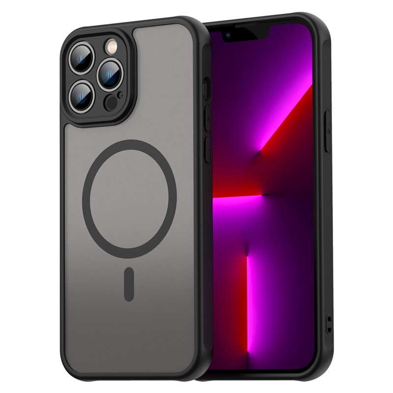 Husa iPhone 13 Pro Techsuit HaloFrost II MagSafe, negru