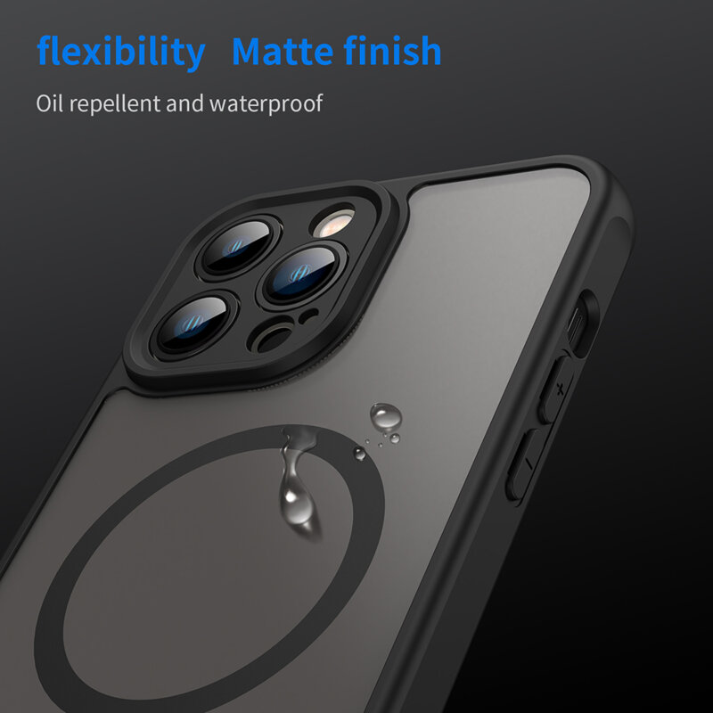 Husa iPhone 13 Pro Techsuit HaloFrost II MagSafe, negru