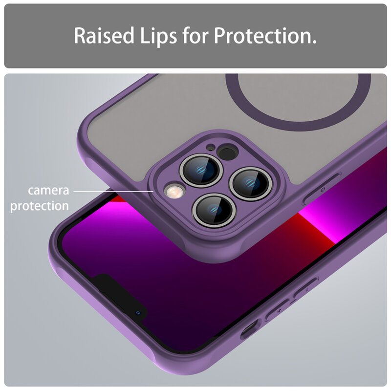 Husa iPhone 13 Pro Techsuit HaloFrost II MagSafe, mov