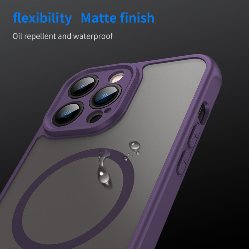 Husa iPhone 13 Pro Techsuit HaloFrost II MagSafe, mov