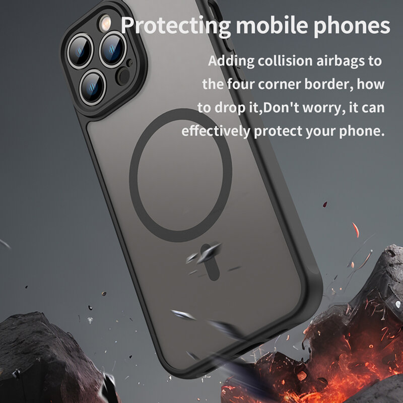 Husa iPhone 13 Pro Max Techsuit HaloFrost II MagSafe, negru