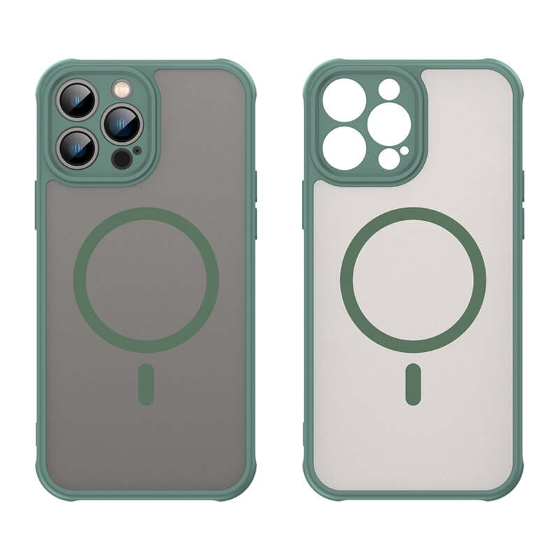 Husa iPhone 13 Pro Max Techsuit HaloFrost II MagSafe, verde