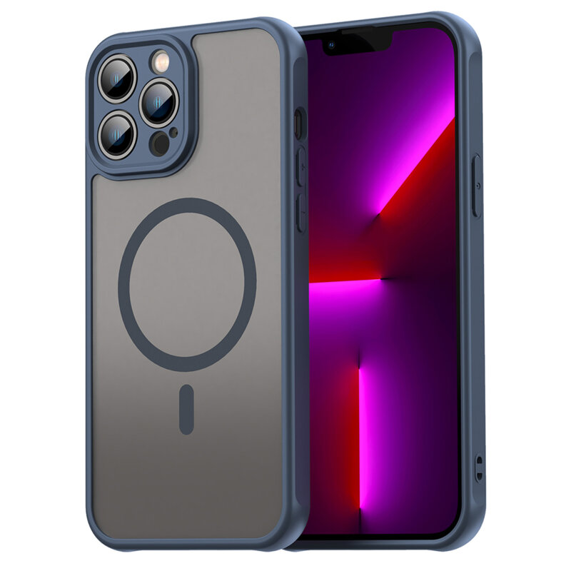 Husa iPhone 13 Pro Max Techsuit HaloFrost II MagSafe, bleumarin