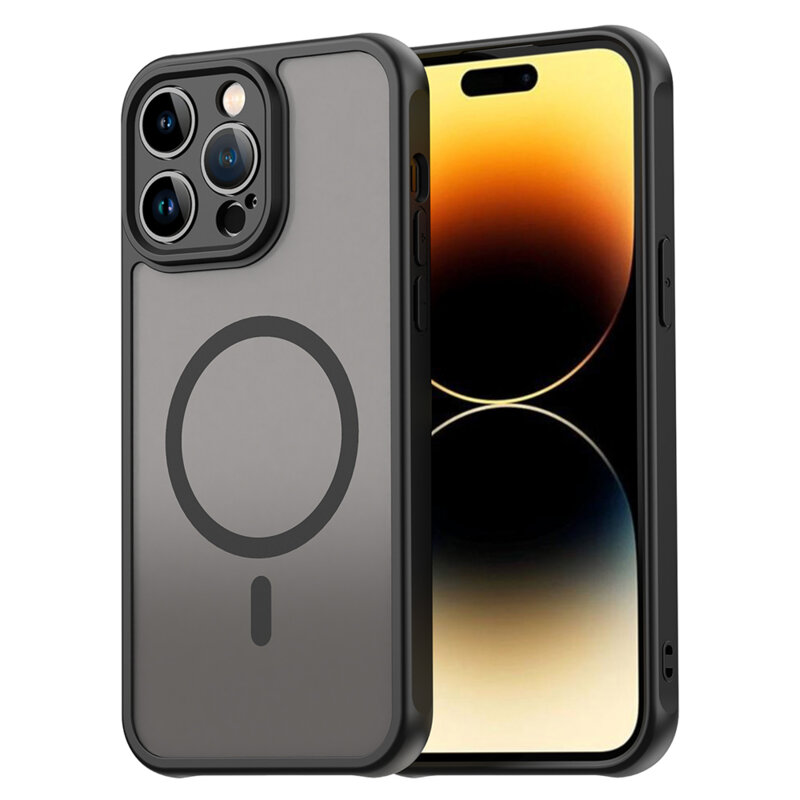 Husa iPhone 14 Pro Techsuit HaloFrost II MagSafe, negru