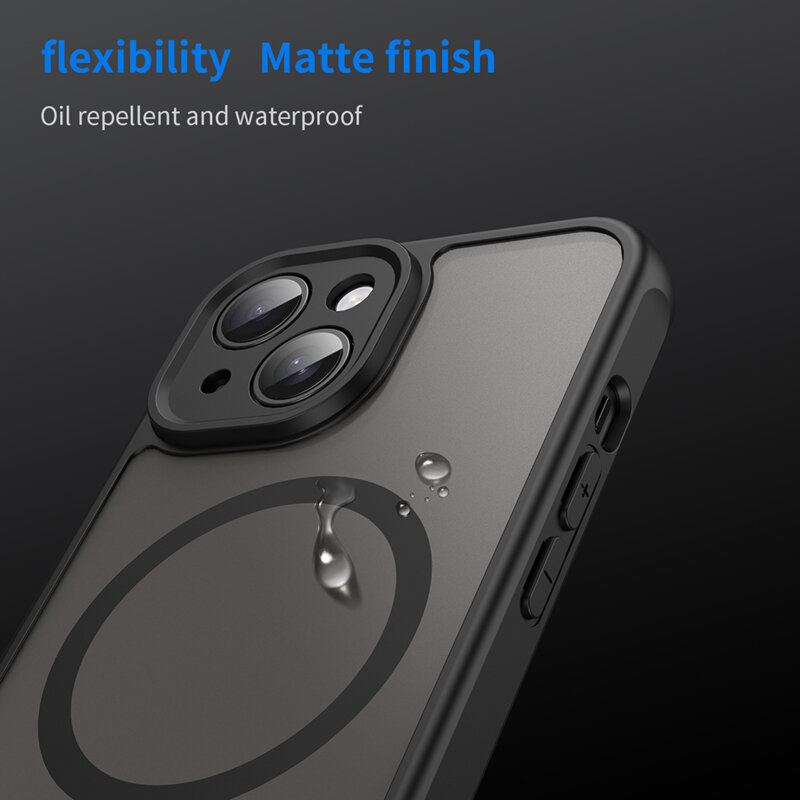 Husa iPhone 15 Techsuit HaloFrost II MagSafe, negru