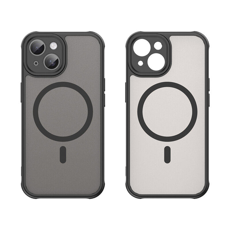 Husa iPhone 15 Plus Techsuit HaloFrost II MagSafe, negru